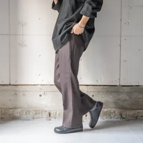 around 1970s Japan vintage dark brown color wool striped slacks　